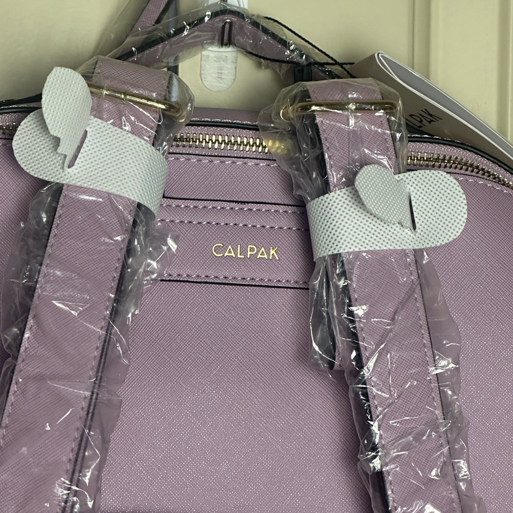 Calpak Kaya 15 inch Laptop Faux Leather Backpack Lavender NWT With Dust Bag $152 - Picture 9 of 16